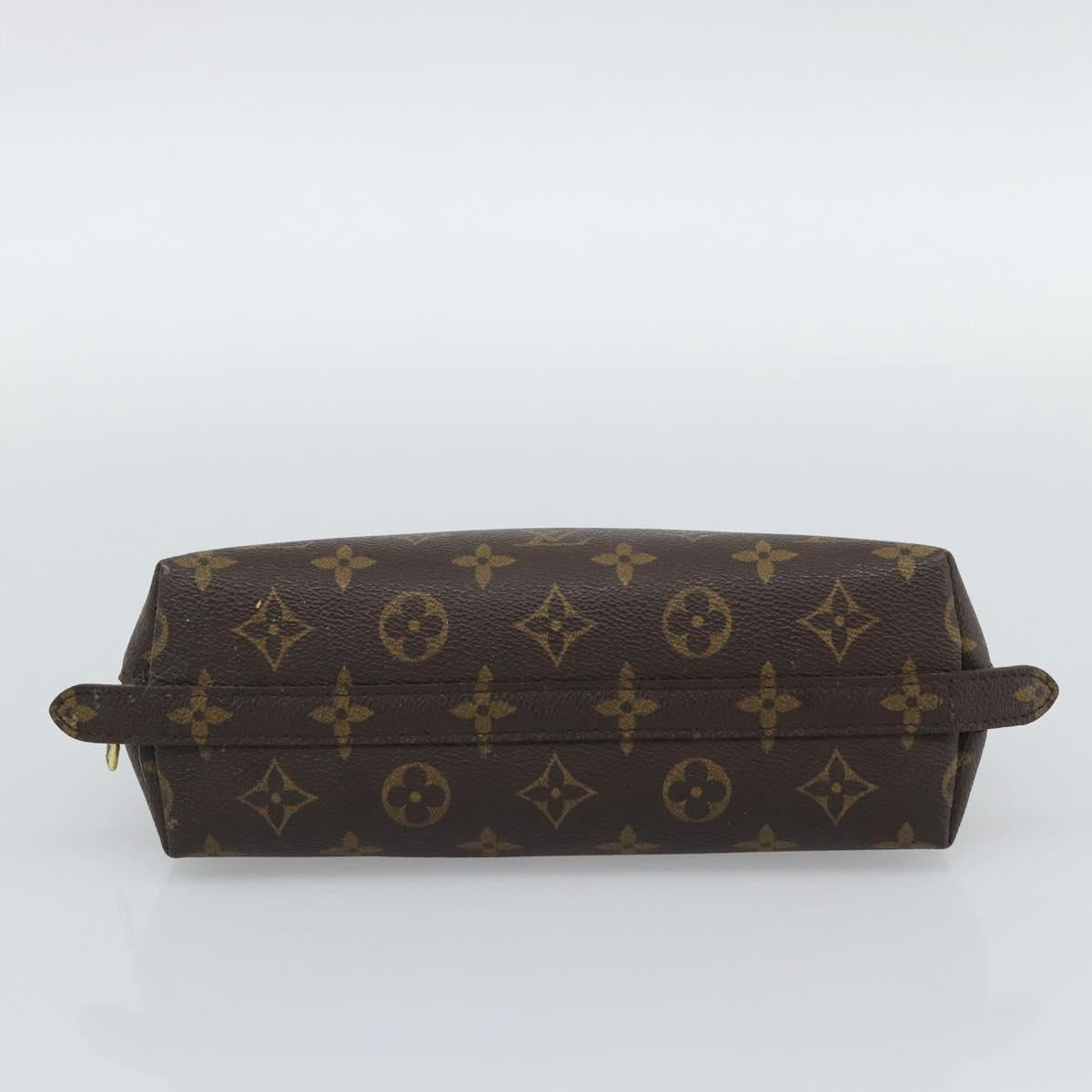 LOUIS VUITTON Monogram Trousse Demi Ronde Cosmetic Pouch M47520 LV Auth BA13889