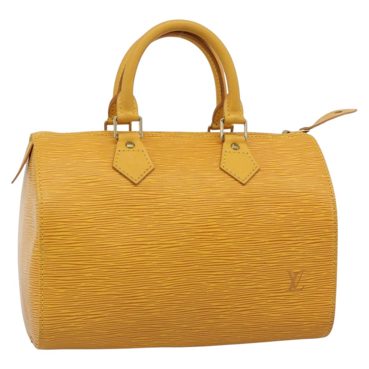 LOUIS VUITTON Epi Speedy 25 Hand Bag Tassili Yellow M43019 LV Auth BA13890A