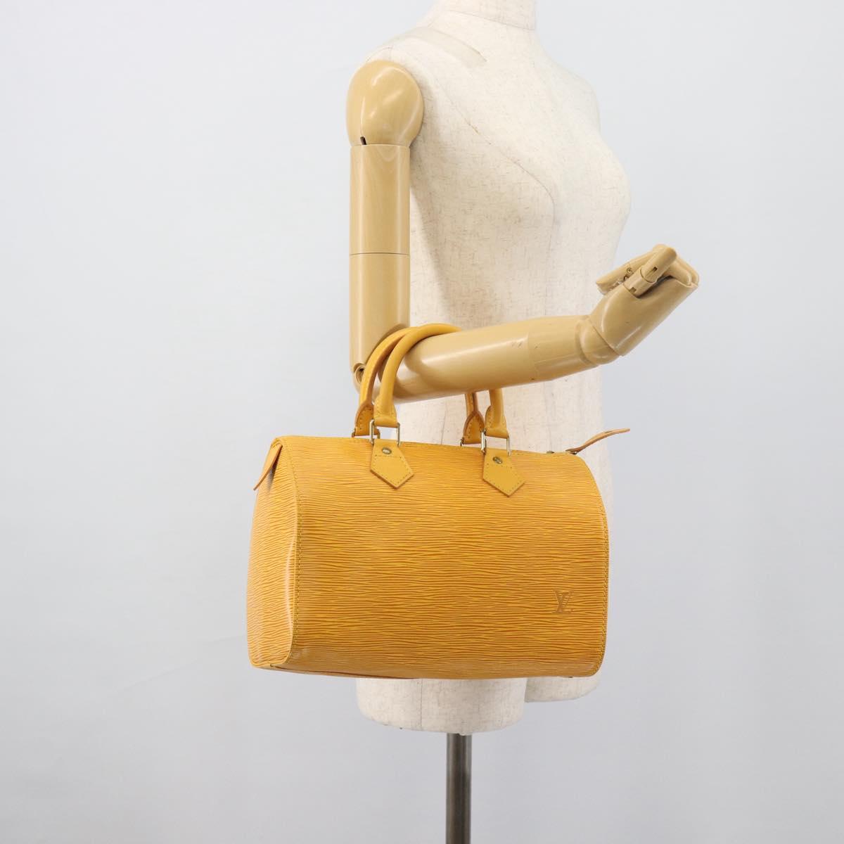 LOUIS VUITTON Epi Speedy 25 Hand Bag Tassili Yellow M43019 LV Auth BA13890A