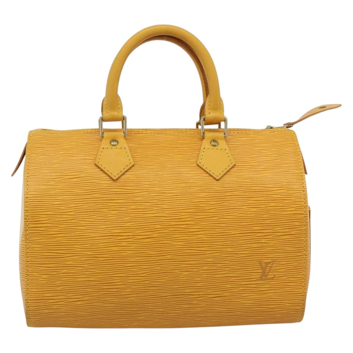 LOUIS VUITTON Epi Speedy 25 Hand Bag Tassili Yellow M43019 LV Auth BA13890A