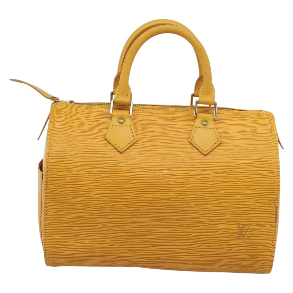 LOUIS VUITTON Epi Speedy 25 Hand Bag Tassili Yellow M43019 LV Auth BA13890A