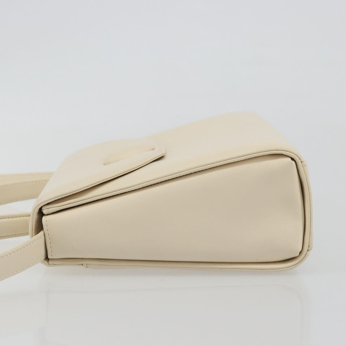 GIVENCHY Hand Bag Leather 2way Ivory Auth BA13897A