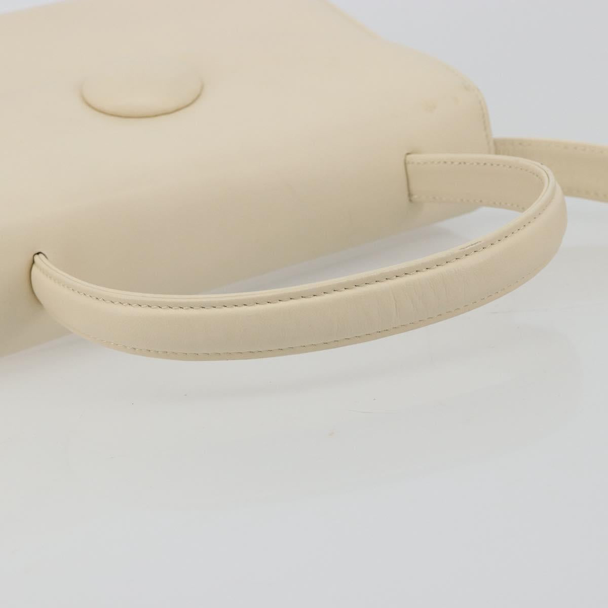 GIVENCHY Hand Bag Leather 2way Ivory Auth BA13897A