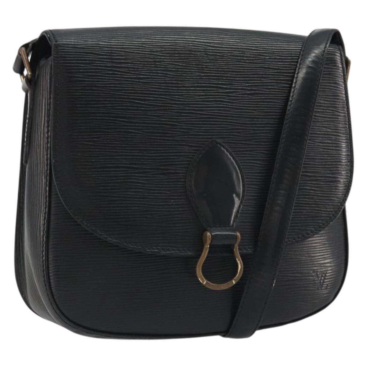 LOUIS VUITTON Epi Saint Cloud GM Shoulder Bag Black M52192 LV Auth BA13914