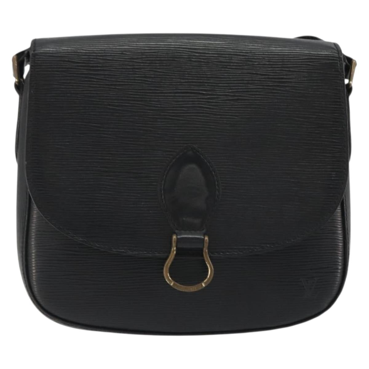 LOUIS VUITTON Epi Saint Cloud GM Shoulder Bag Black M52192 LV Auth BA13914