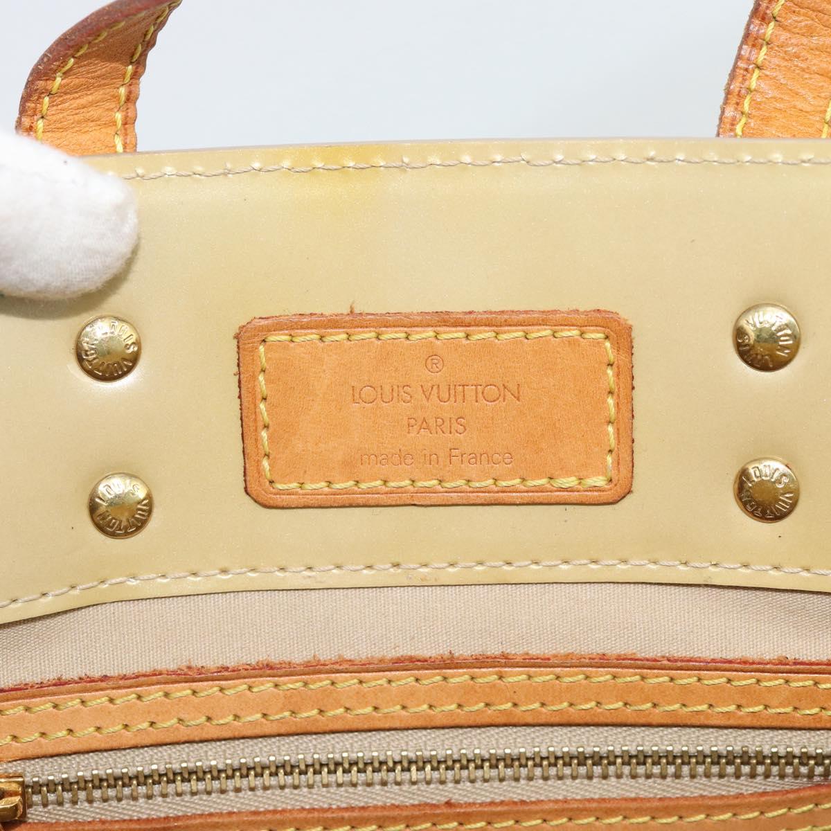 LOUIS VUITTON Monogram Vernis Reade PM Hand Bag Beige M91144 LV Auth BA13915