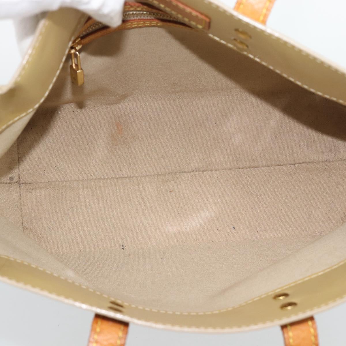 LOUIS VUITTON Monogram Vernis Reade PM Hand Bag Beige M91144 LV Auth BA13915