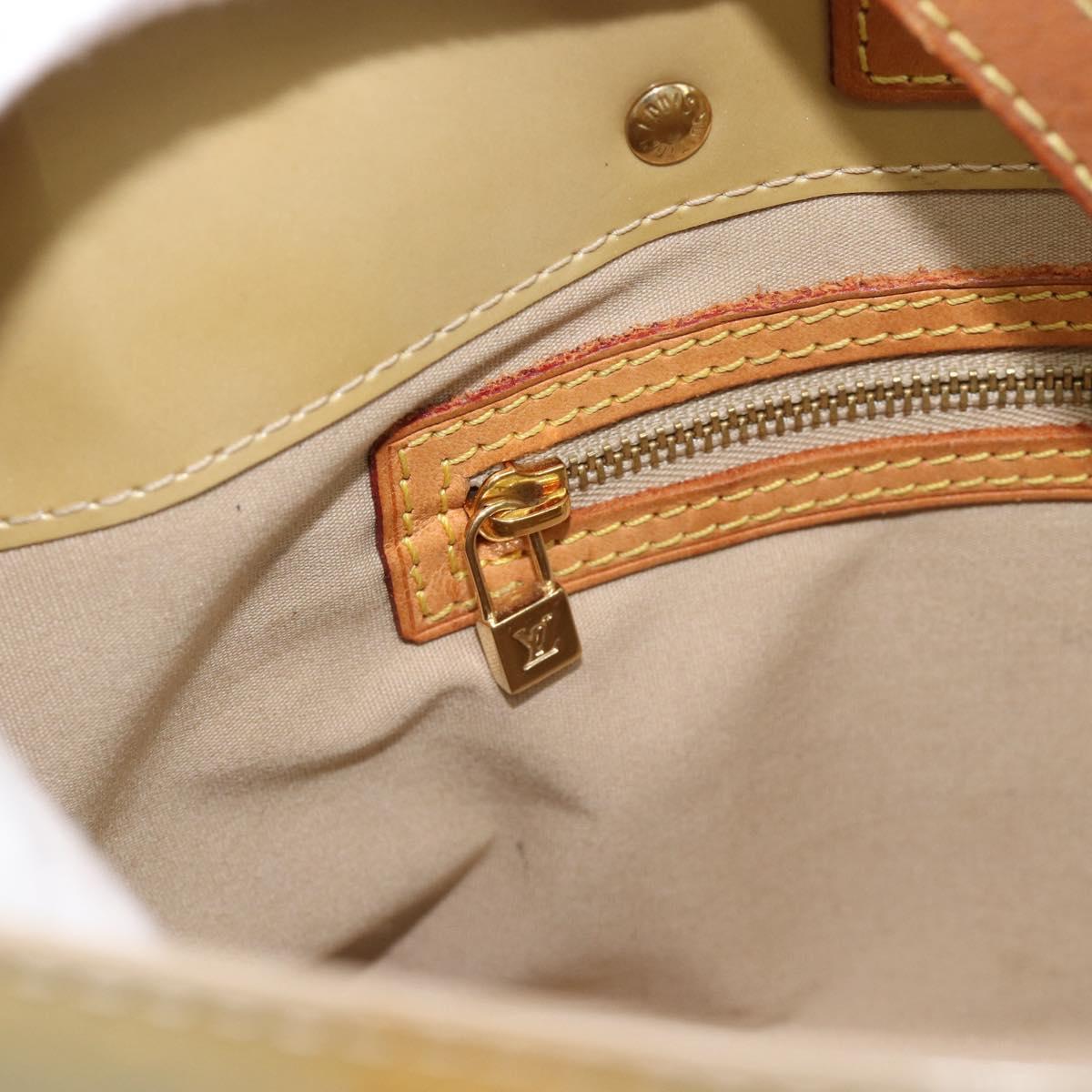 LOUIS VUITTON Monogram Vernis Reade PM Hand Bag Beige M91144 LV Auth BA13915