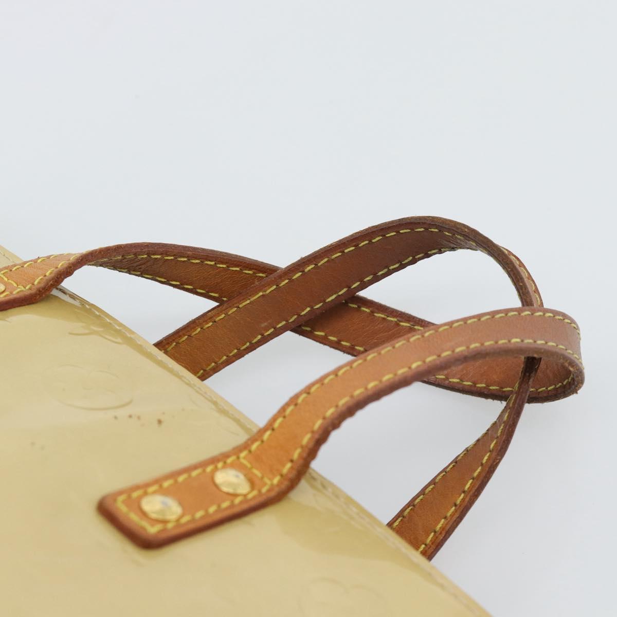 LOUIS VUITTON Monogram Vernis Reade PM Hand Bag Beige M91144 LV Auth BA13915
