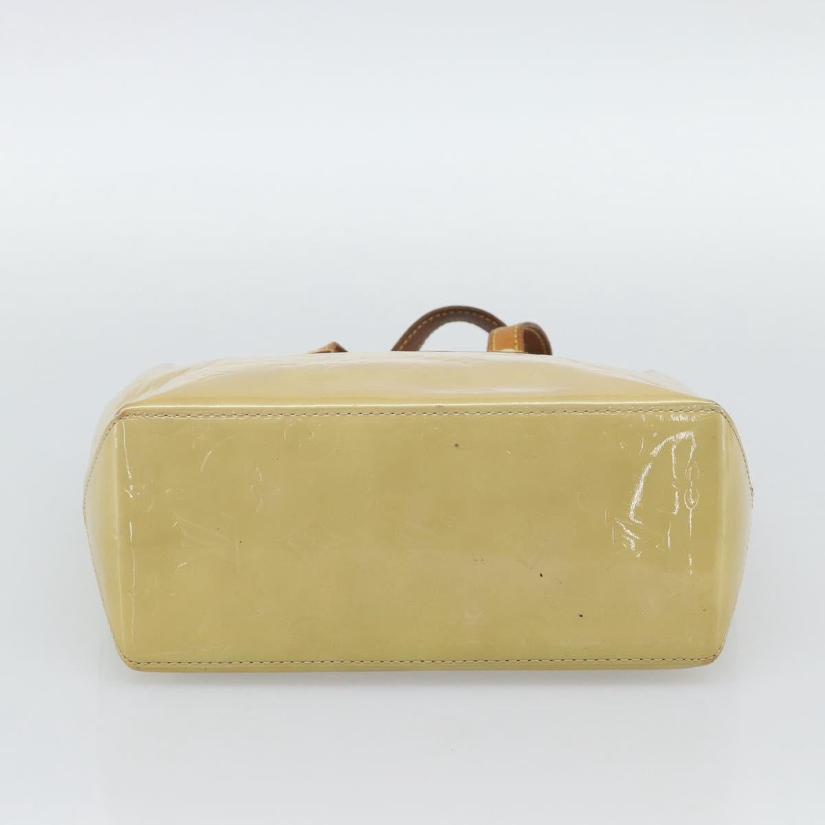 LOUIS VUITTON Monogram Vernis Reade PM Hand Bag Beige M91144 LV Auth BA13915