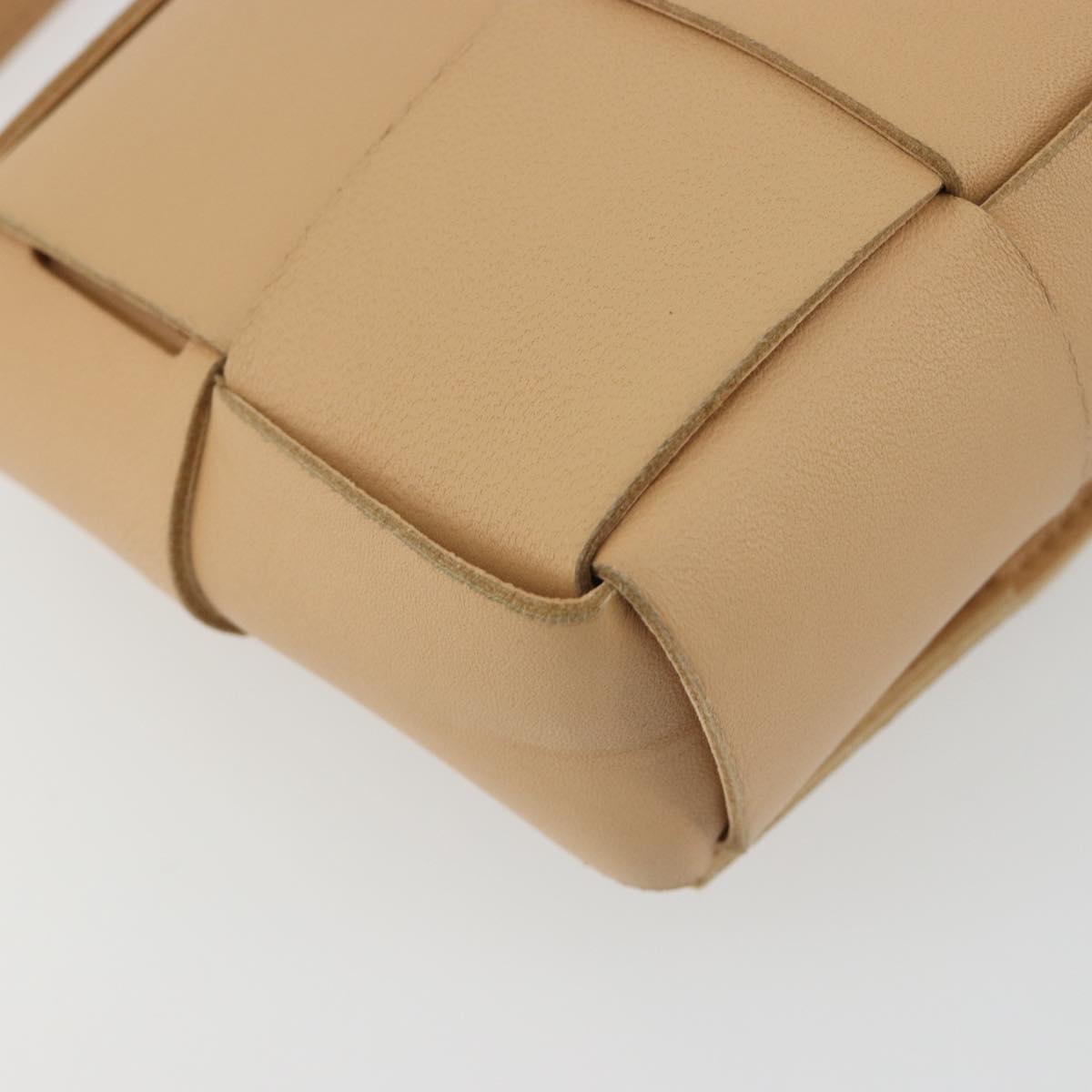 BOTTEGA VENETA MAXI INTRECCIATO Cassette Shoulder Bag Beige Auth BA13923V