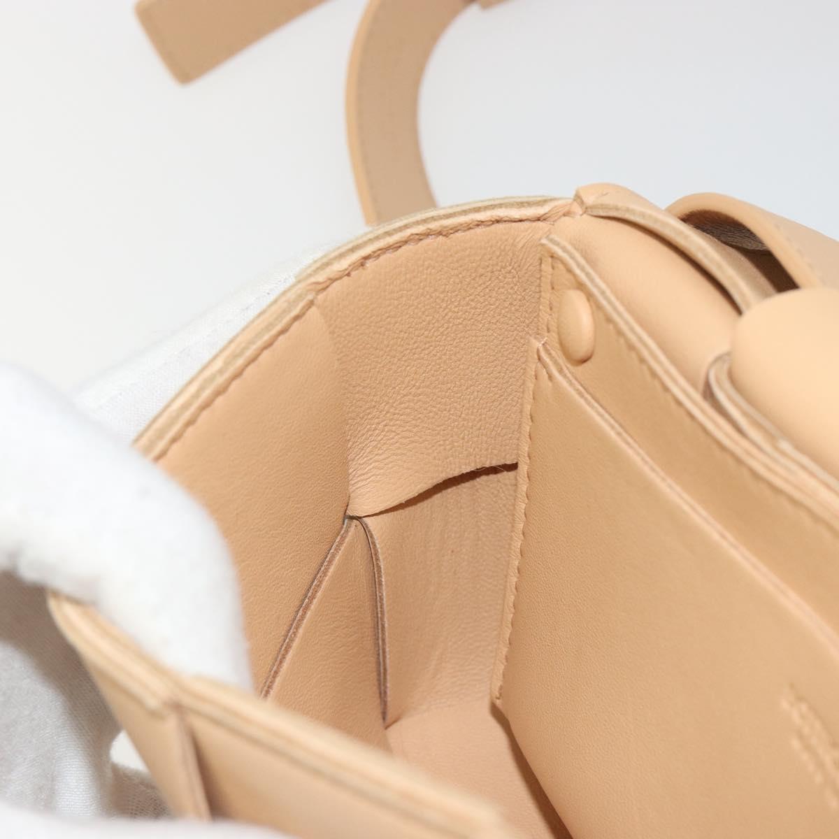 BOTTEGA VENETA MAXI INTRECCIATO Cassette Shoulder Bag Beige Auth BA13923V