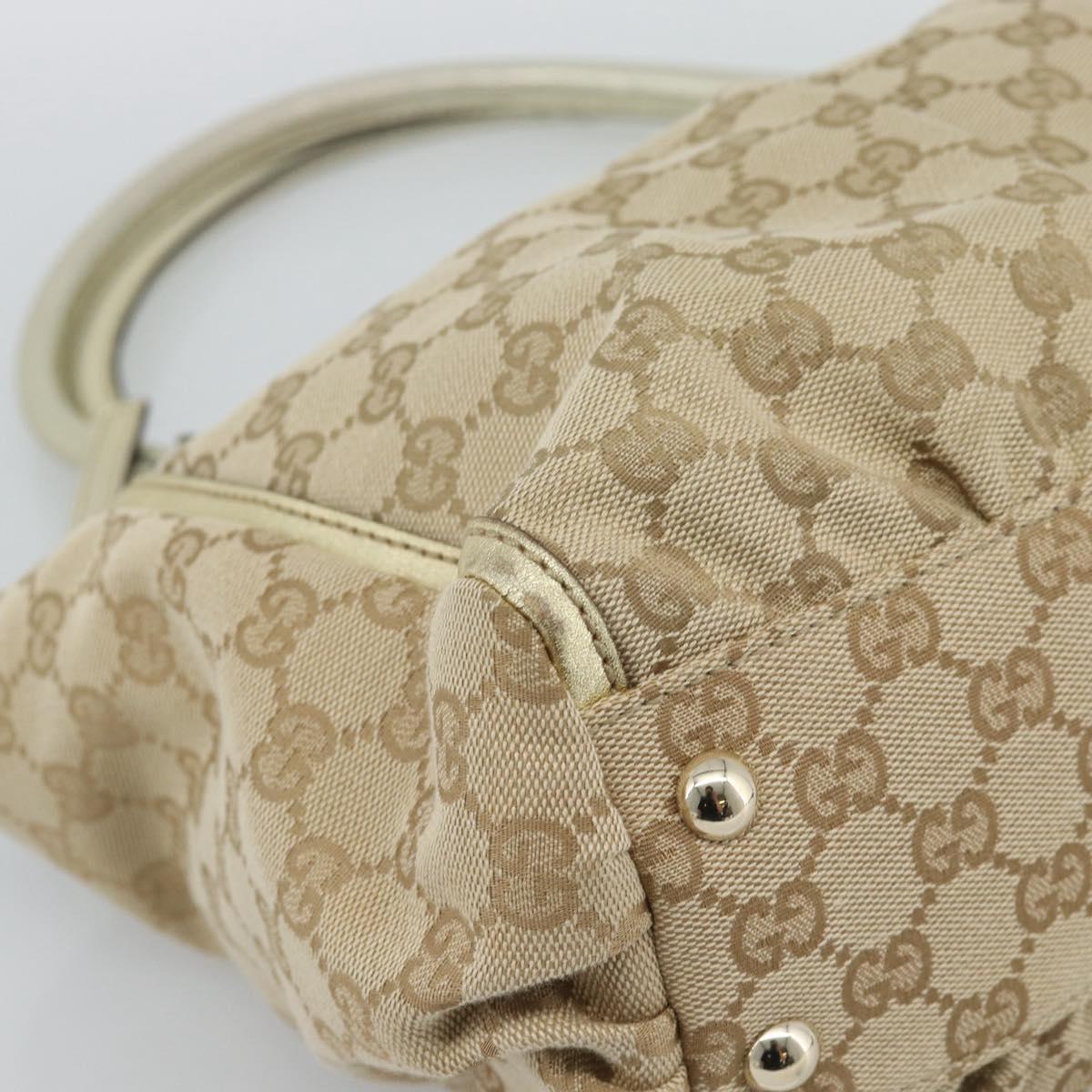 GUCCI GG Canvas Abbey Tote Bag Beige Gold 189831 Auth BA13928A