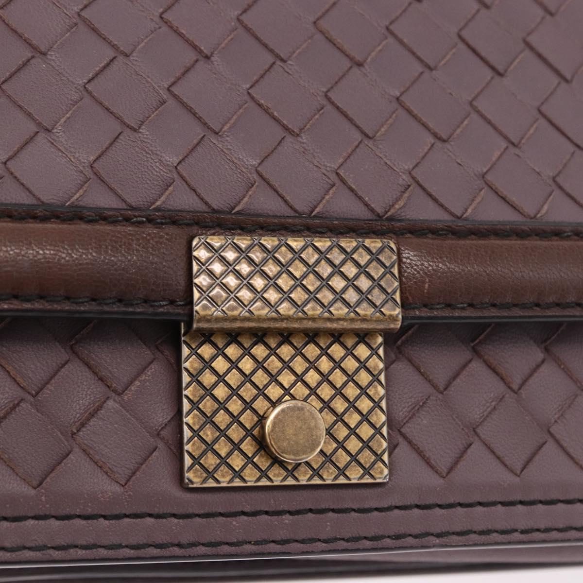BOTTEGA VENETA INTRECCIATO Hand Bag 2way Purple Auth BA13933A