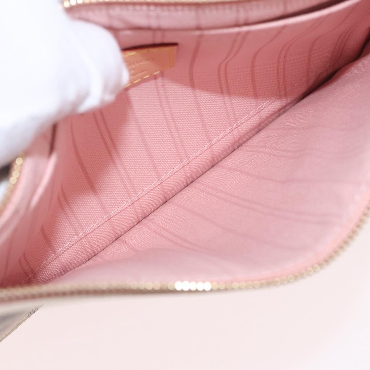 LOUIS VUITTON Damier Azur Tahiti Neverfull MM Rose N41050 LV Auth BA13936SAV