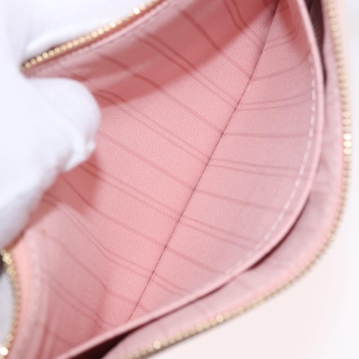 LOUIS VUITTON Damier Azur Tahiti Neverfull MM Rose N41050 LV Auth BA13936SAV