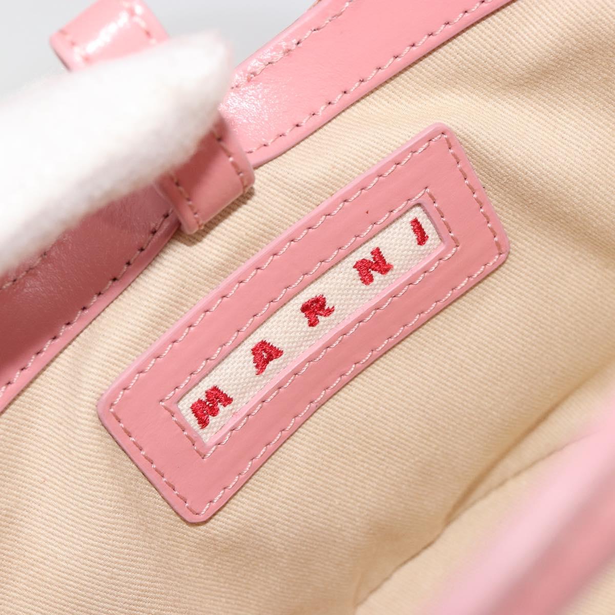 MARNI Tropicaria Micro Shoulder Bag Raffia 2way Pink Auth BA13939A