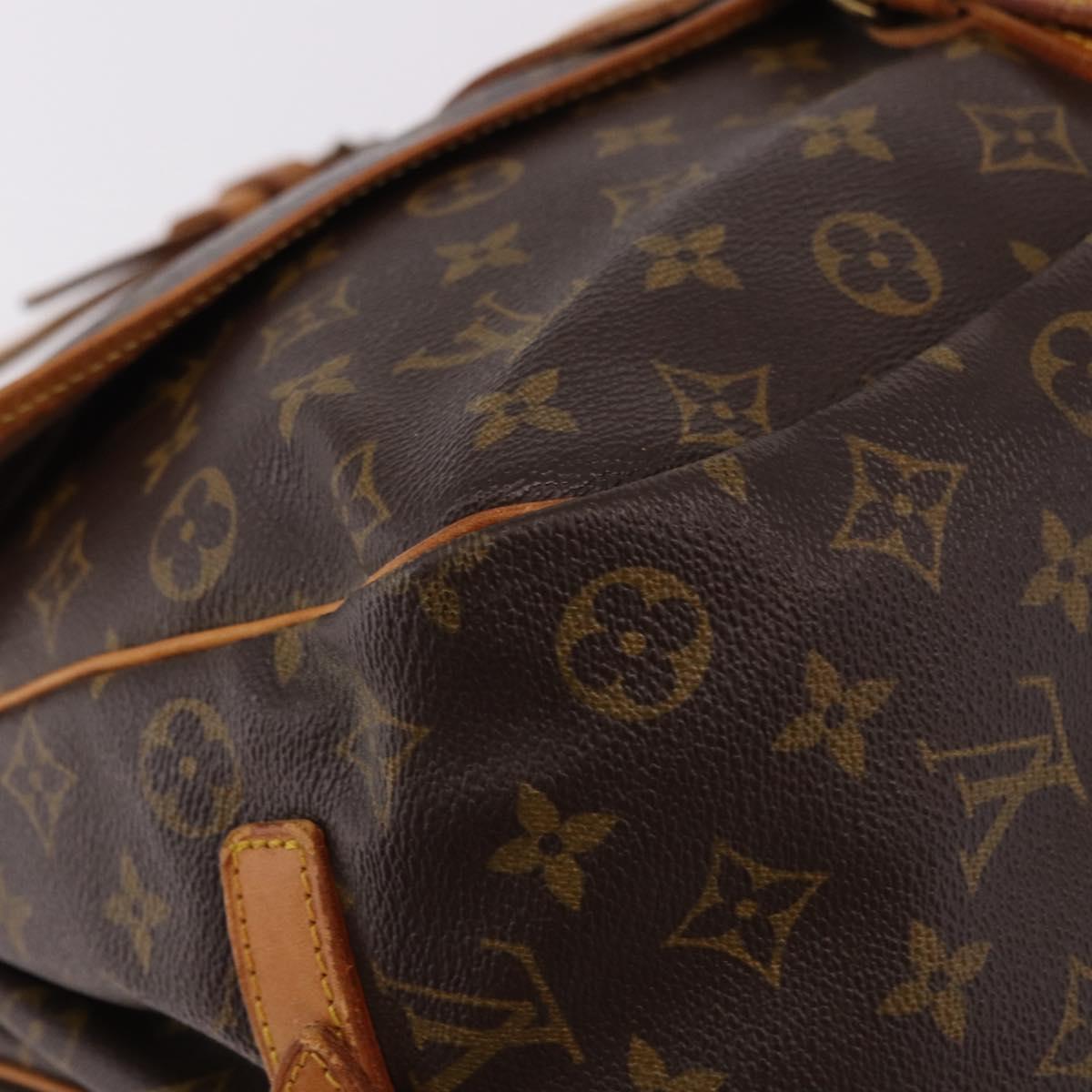 LOUIS VUITTON Monogram Saumur 35 Shoulder Bag M42254 LV Auth BA13944