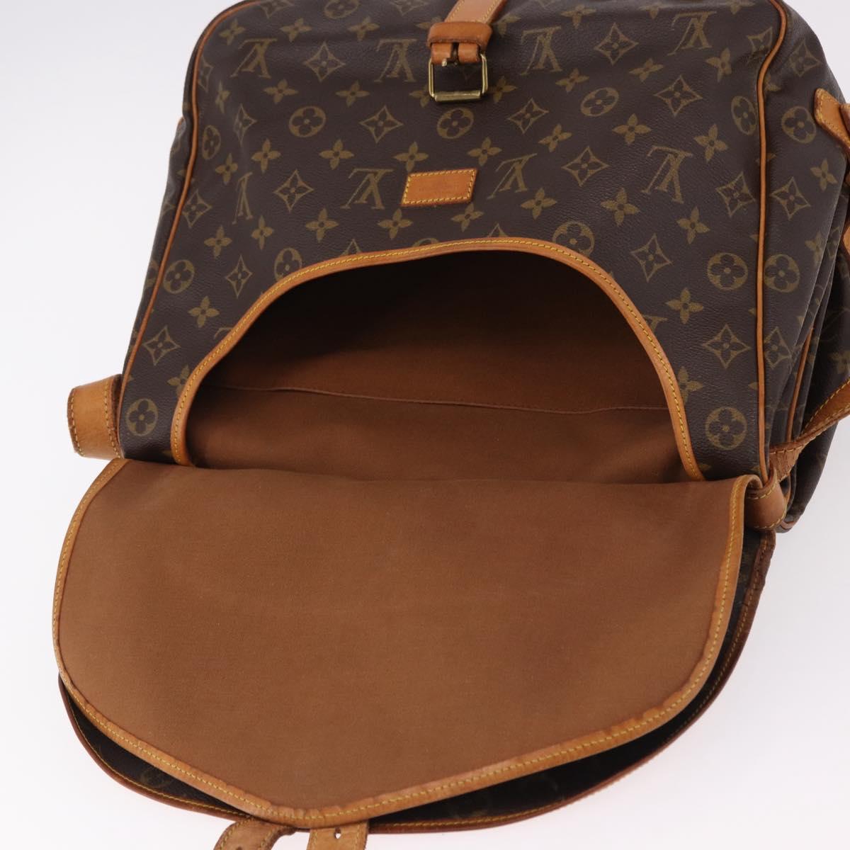 LOUIS VUITTON Monogram Saumur 35 Shoulder Bag M42254 LV Auth BA13944