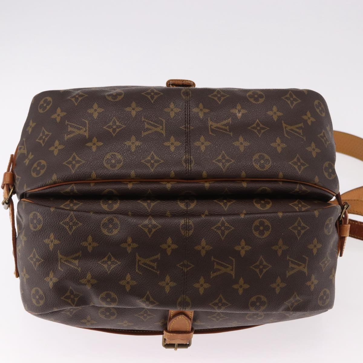 LOUIS VUITTON Monogram Saumur 35 Shoulder Bag M42254 LV Auth BA13944