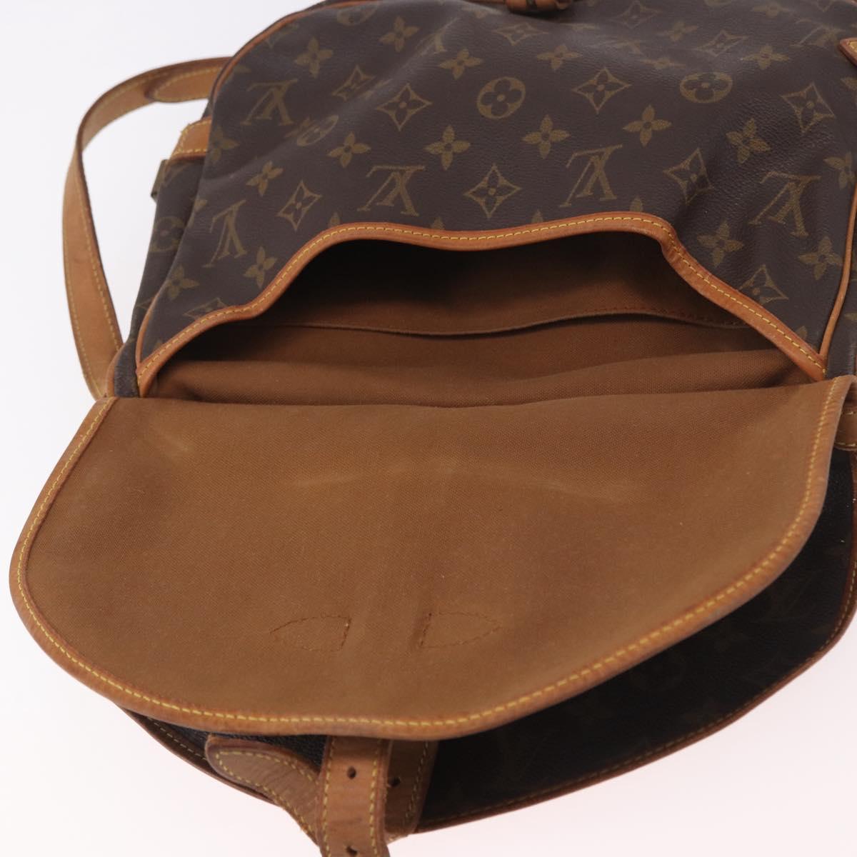 LOUIS VUITTON Monogram Saumur 30 Shoulder Bag M42256 LV Auth BA13945