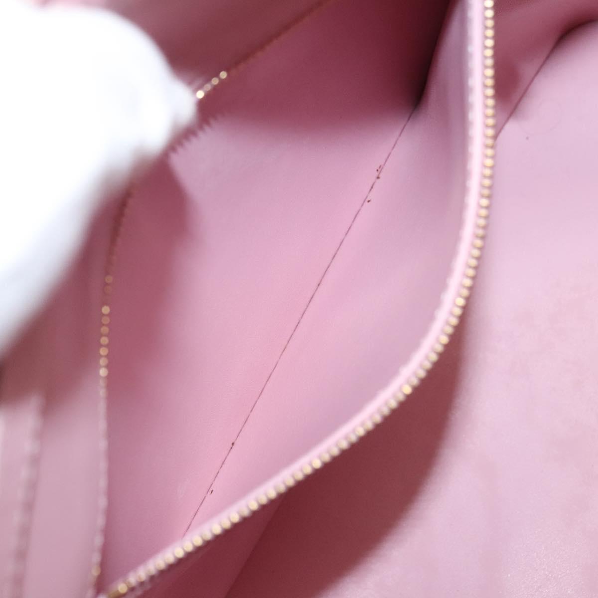 LOUIS VUITTON Monogram Vernis Houston Bag Marshmallow Pink M91302 LV Auth BA1395