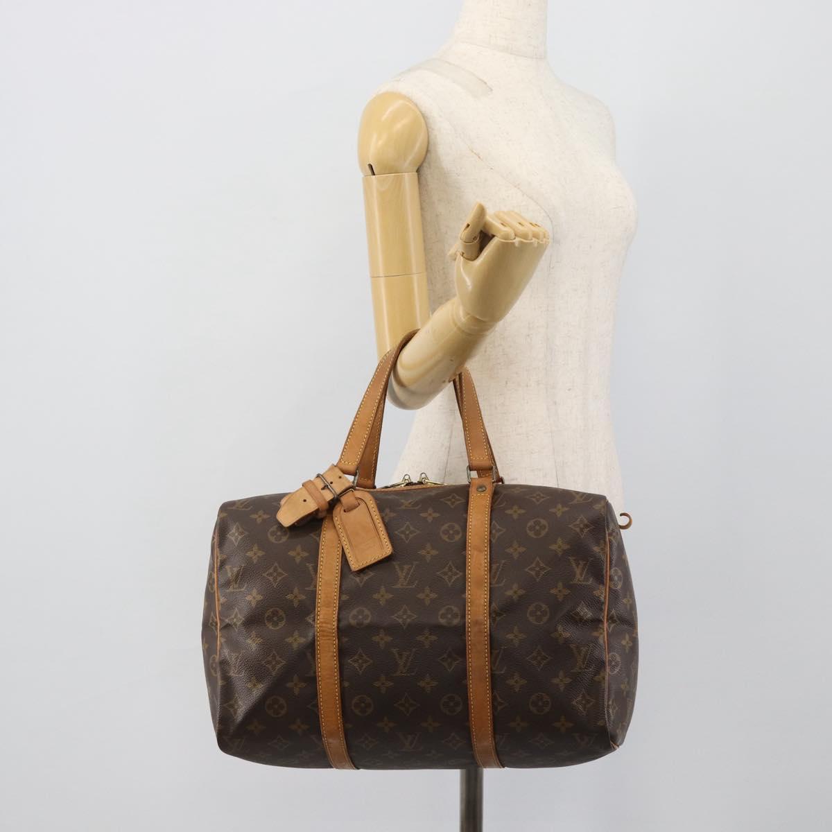 LOUIS VUITTON Monogram Sac Souple 35 Boston Bag M41626 LV Auth BA13950