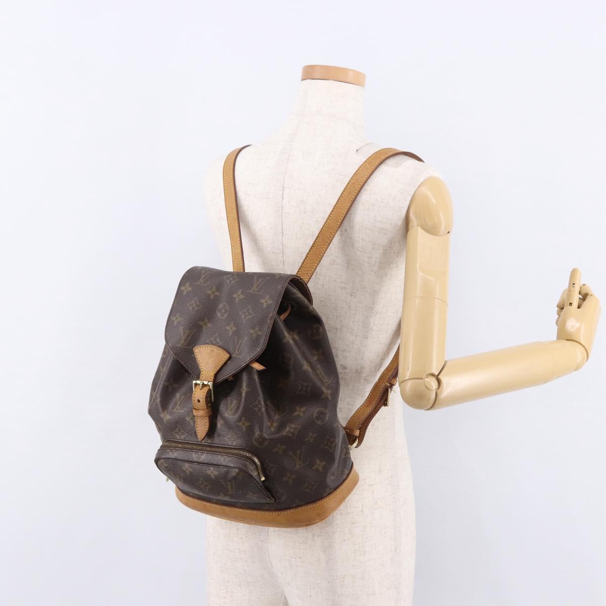 LOUIS VUITTON Monogram Montsouris MM Backpack M51136 LV Auth BA13952