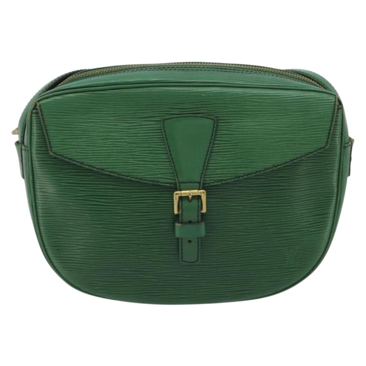 LOUIS VUITTON Epi Jeune Fille MM Shoulder Bag Green M52154 LV Auth BA13953A
