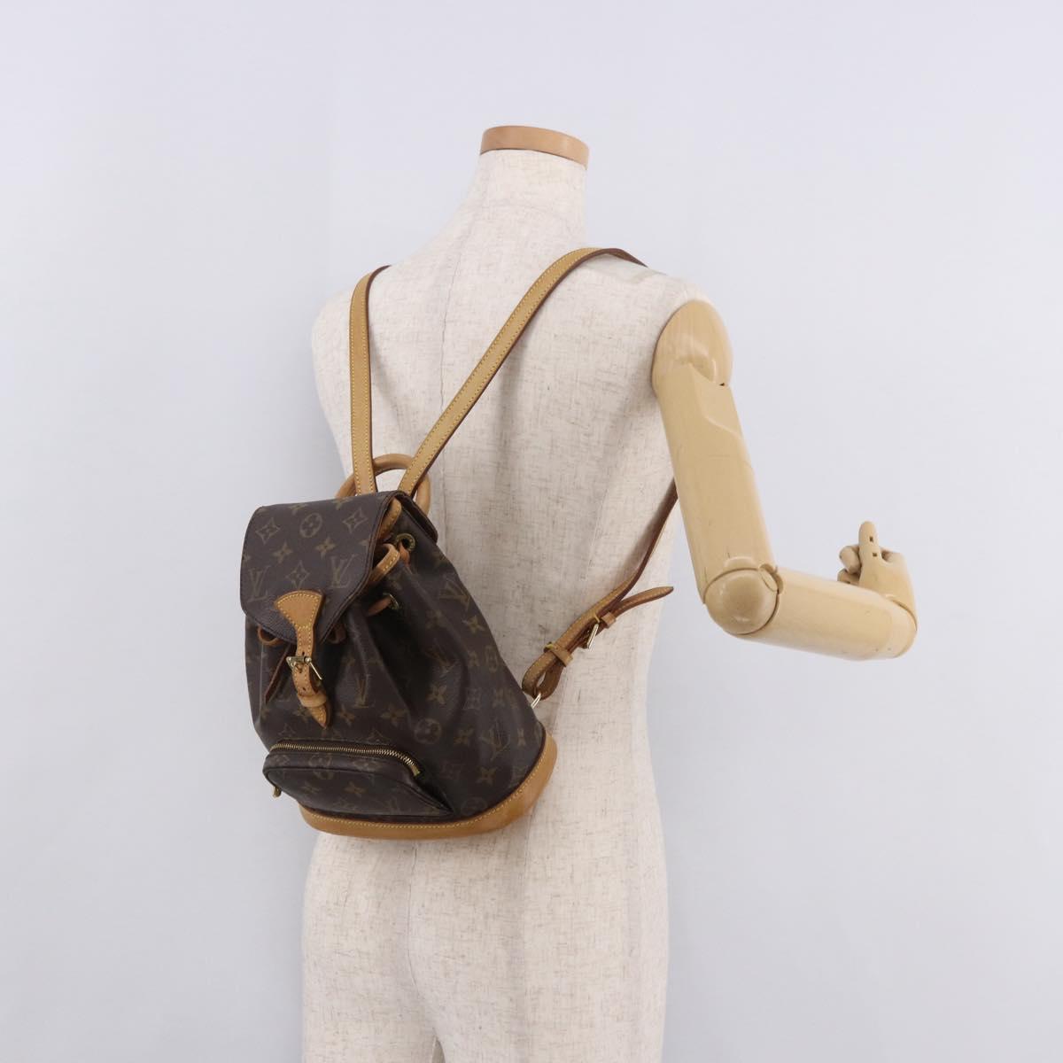 LOUIS VUITTON Monogram Montsouris PM Backpack M51137 LV Auth BA13969V