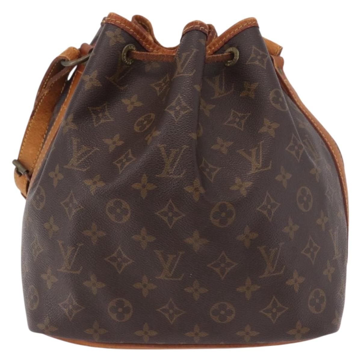 LOUIS VUITTON Monogram Petit Noe Shoulder Bag M42226 LV Auth BA13980