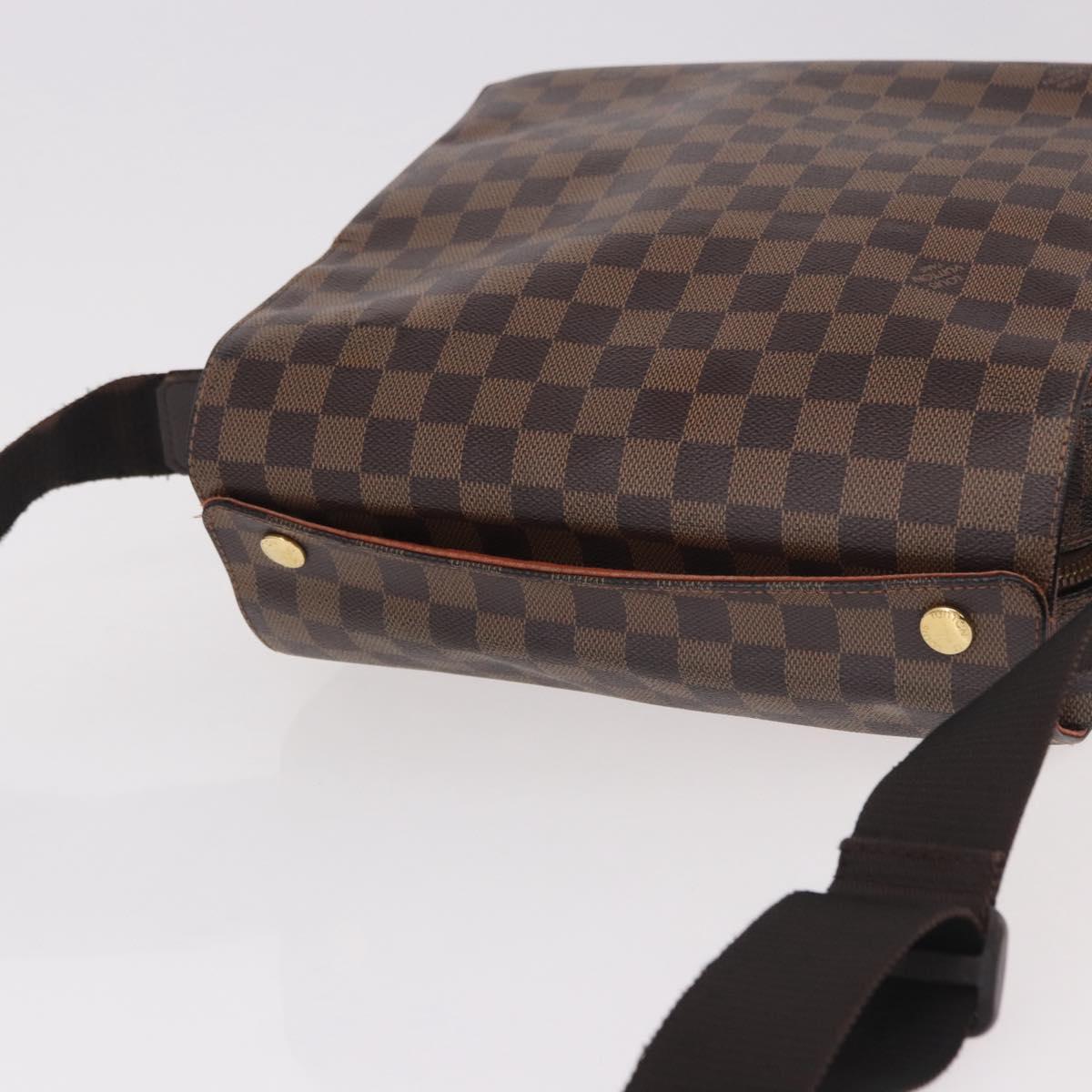 LOUIS VUITTON Damier Ebene Naviglio Shoulder Bag N45255 LV Auth BA13983