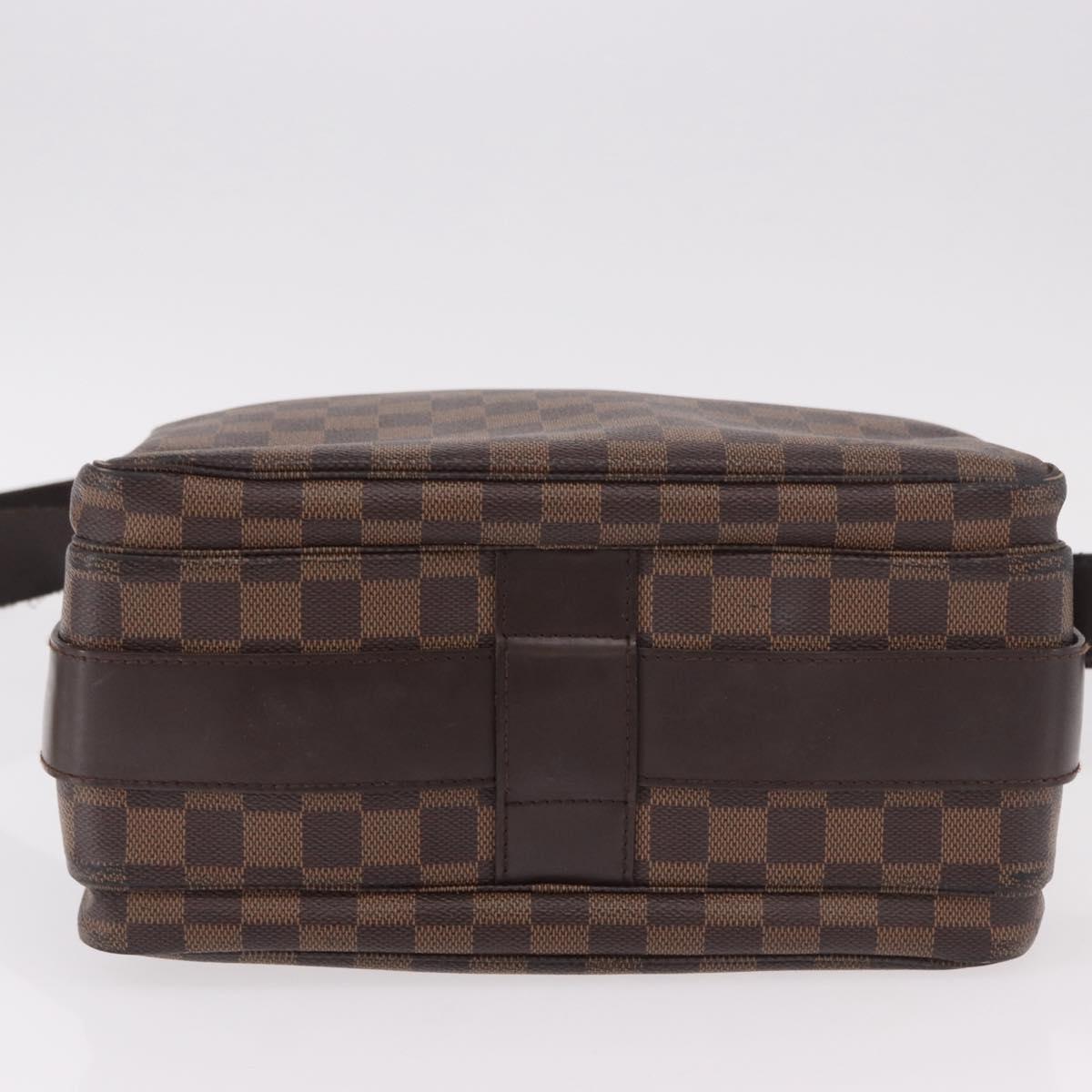 LOUIS VUITTON Damier Ebene Naviglio Shoulder Bag N45255 LV Auth BA13983