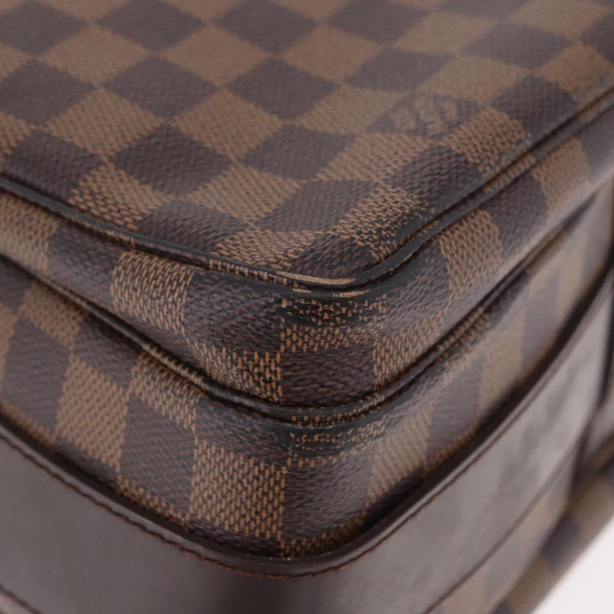 LOUIS VUITTON Damier Ebene Naviglio Shoulder Bag N45255 LV Auth BA13983