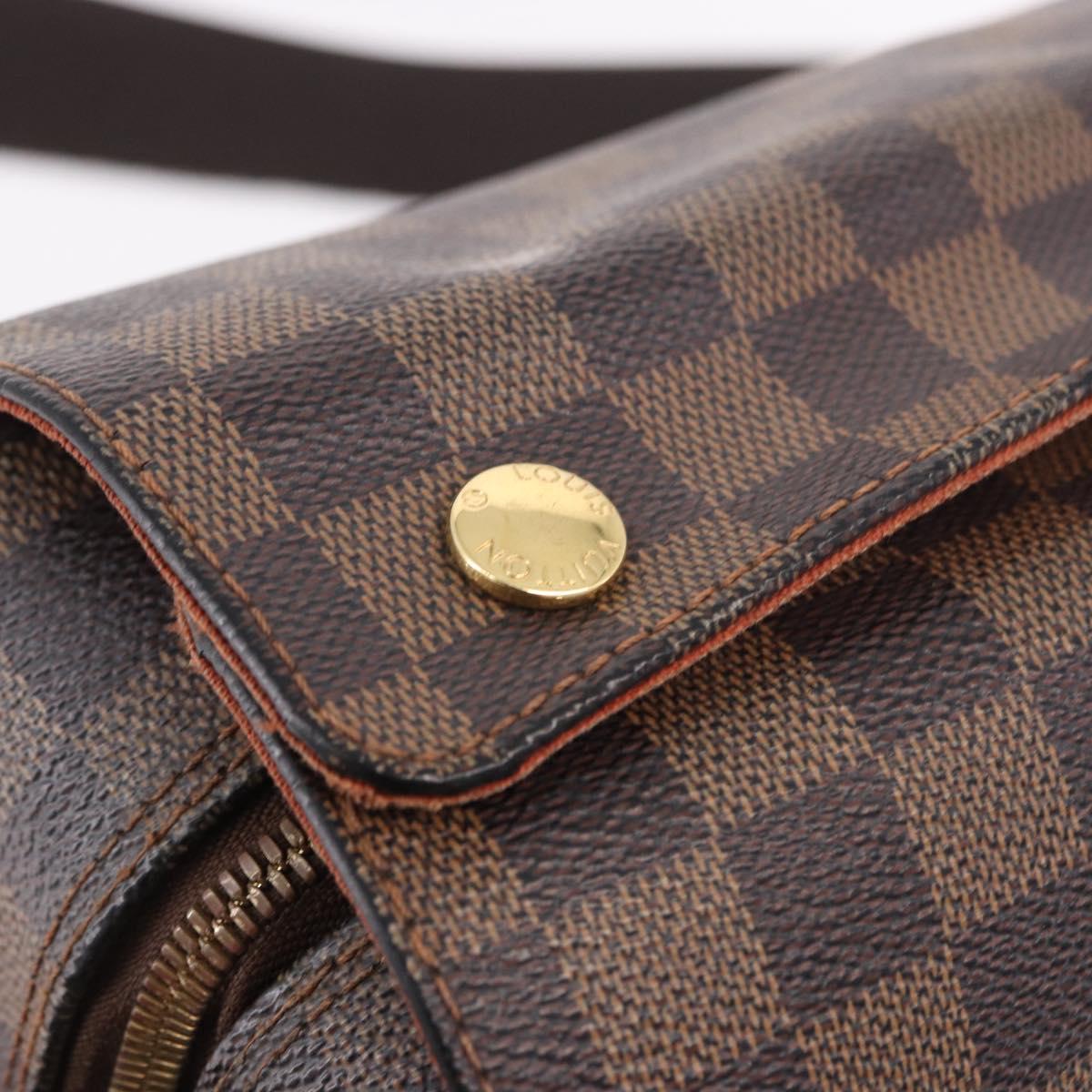 LOUIS VUITTON Damier Ebene Naviglio Shoulder Bag N45255 LV Auth BA13983