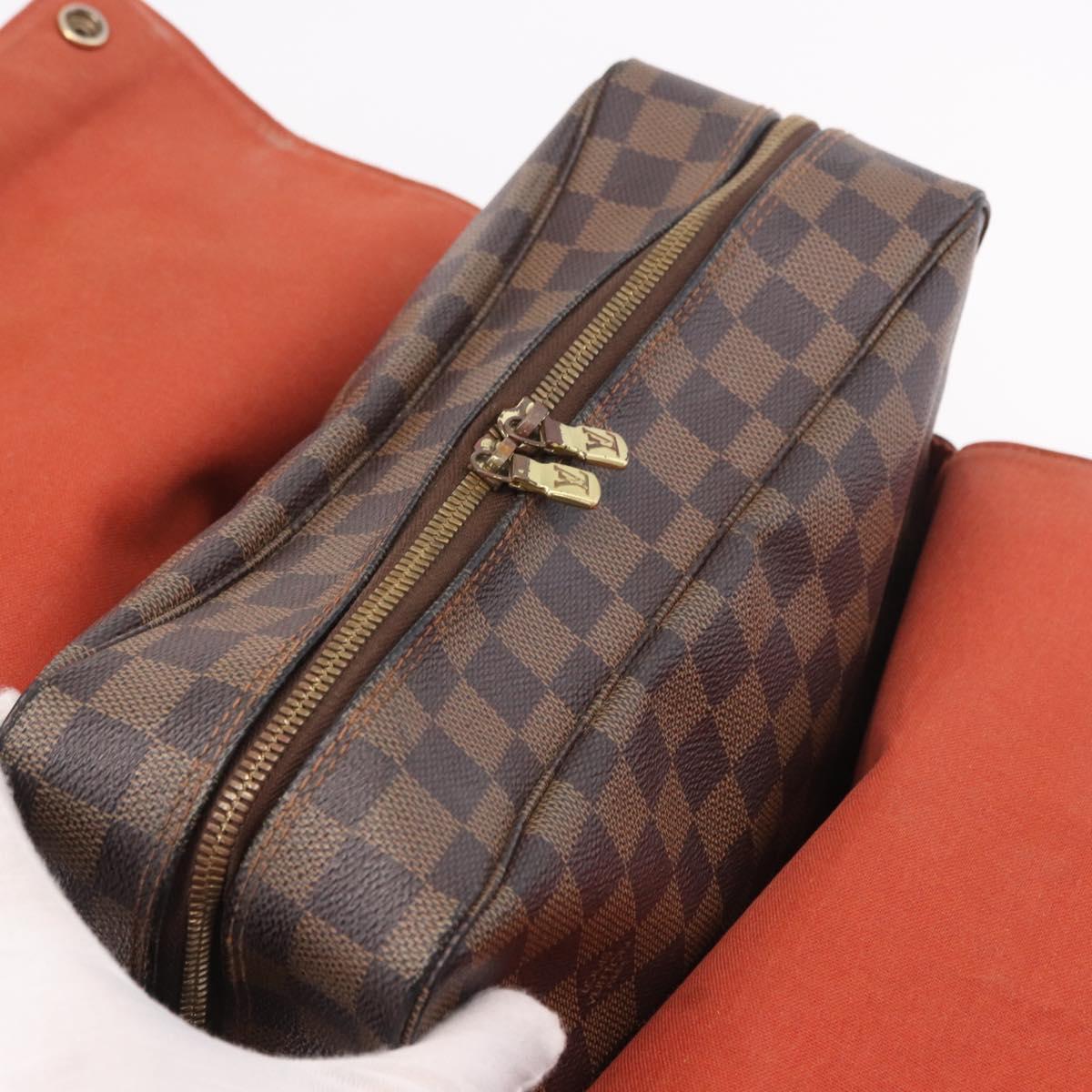 LOUIS VUITTON Damier Ebene Naviglio Shoulder Bag N45255 LV Auth BA13983