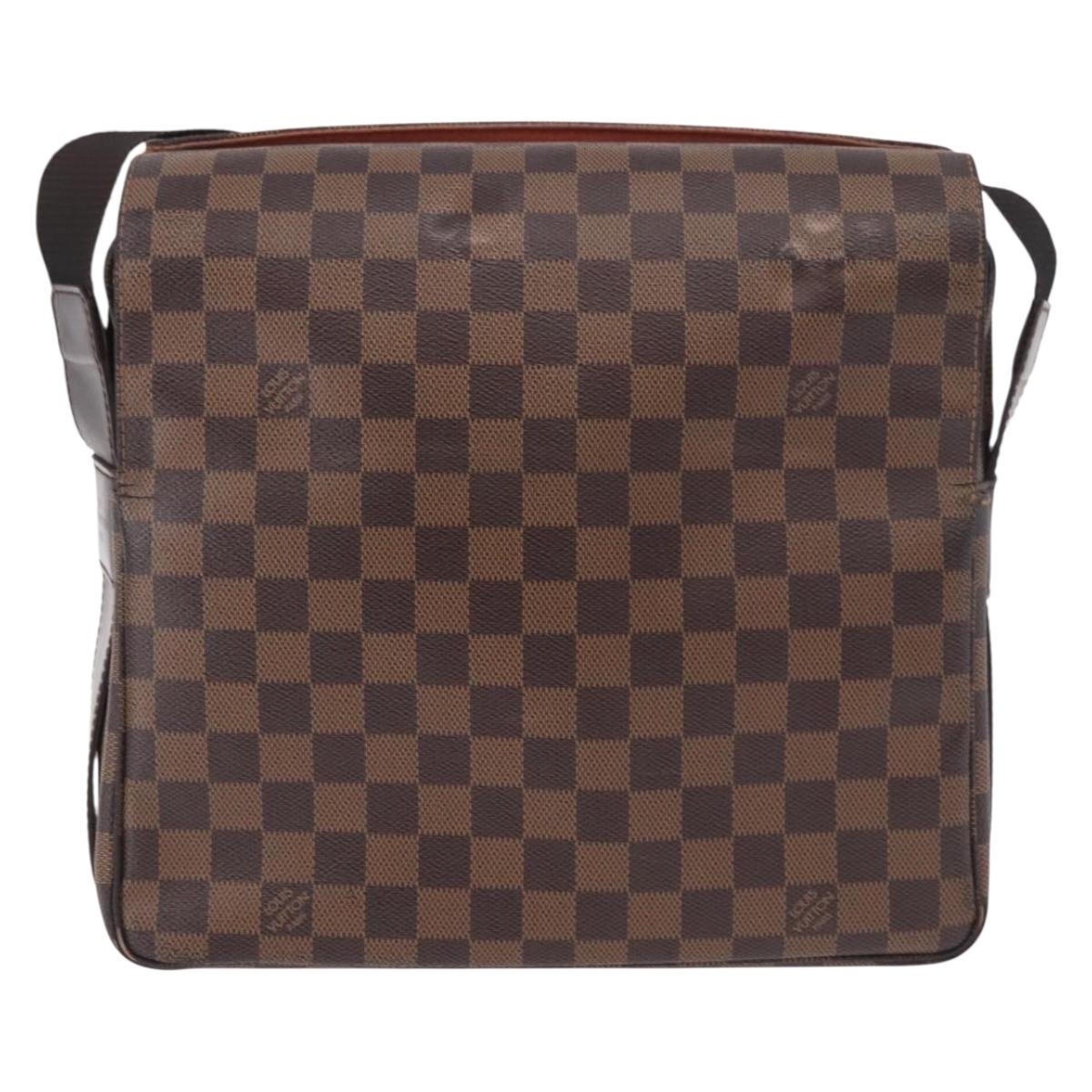 LOUIS VUITTON Damier Ebene Naviglio Shoulder Bag N45255 LV Auth BA13983