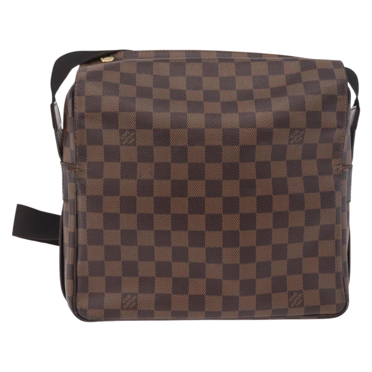 LOUIS VUITTON Damier Ebene Naviglio Shoulder Bag N45255 LV Auth BA13983