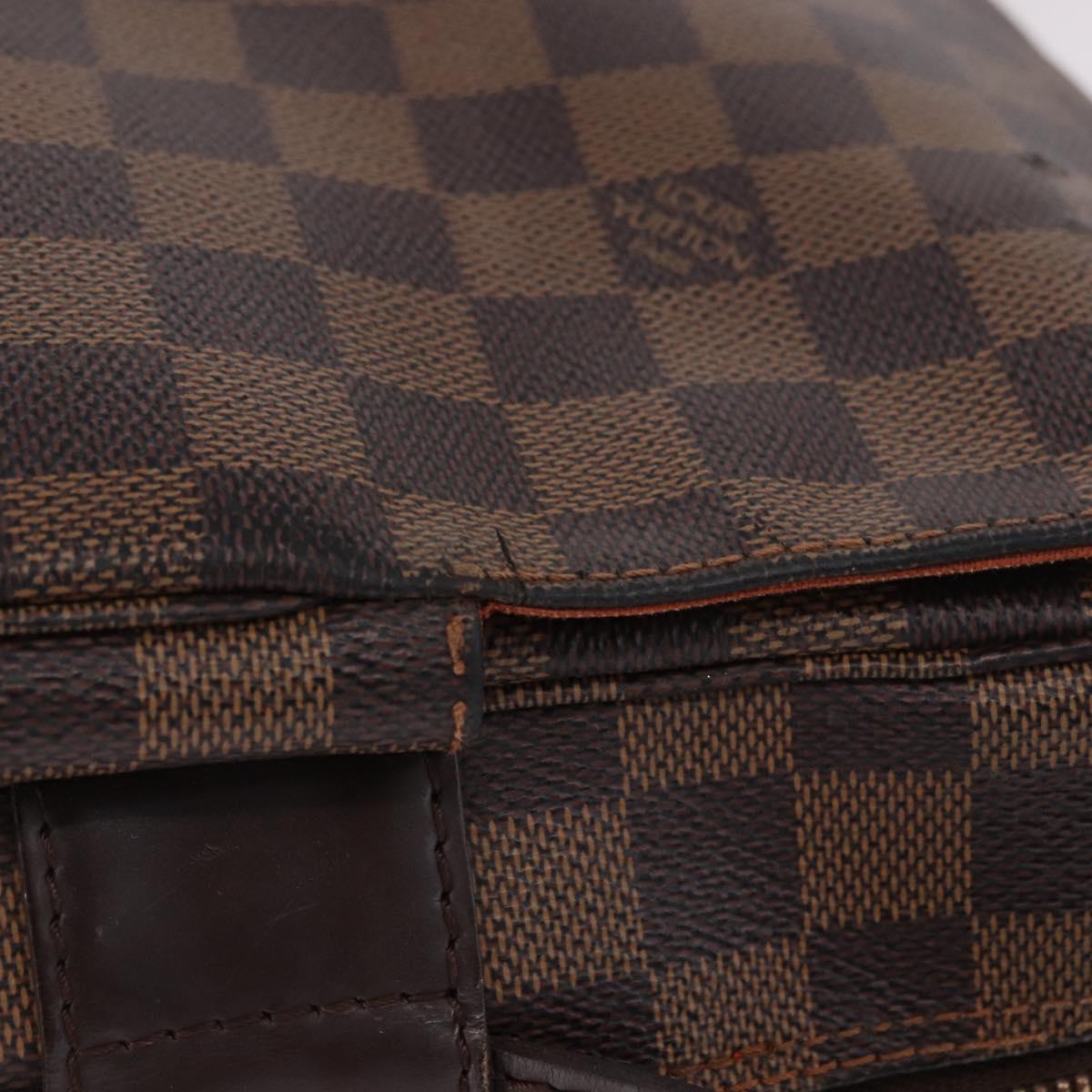 LOUIS VUITTON Damier Ebene Naviglio Shoulder Bag N45255 LV Auth BA13983