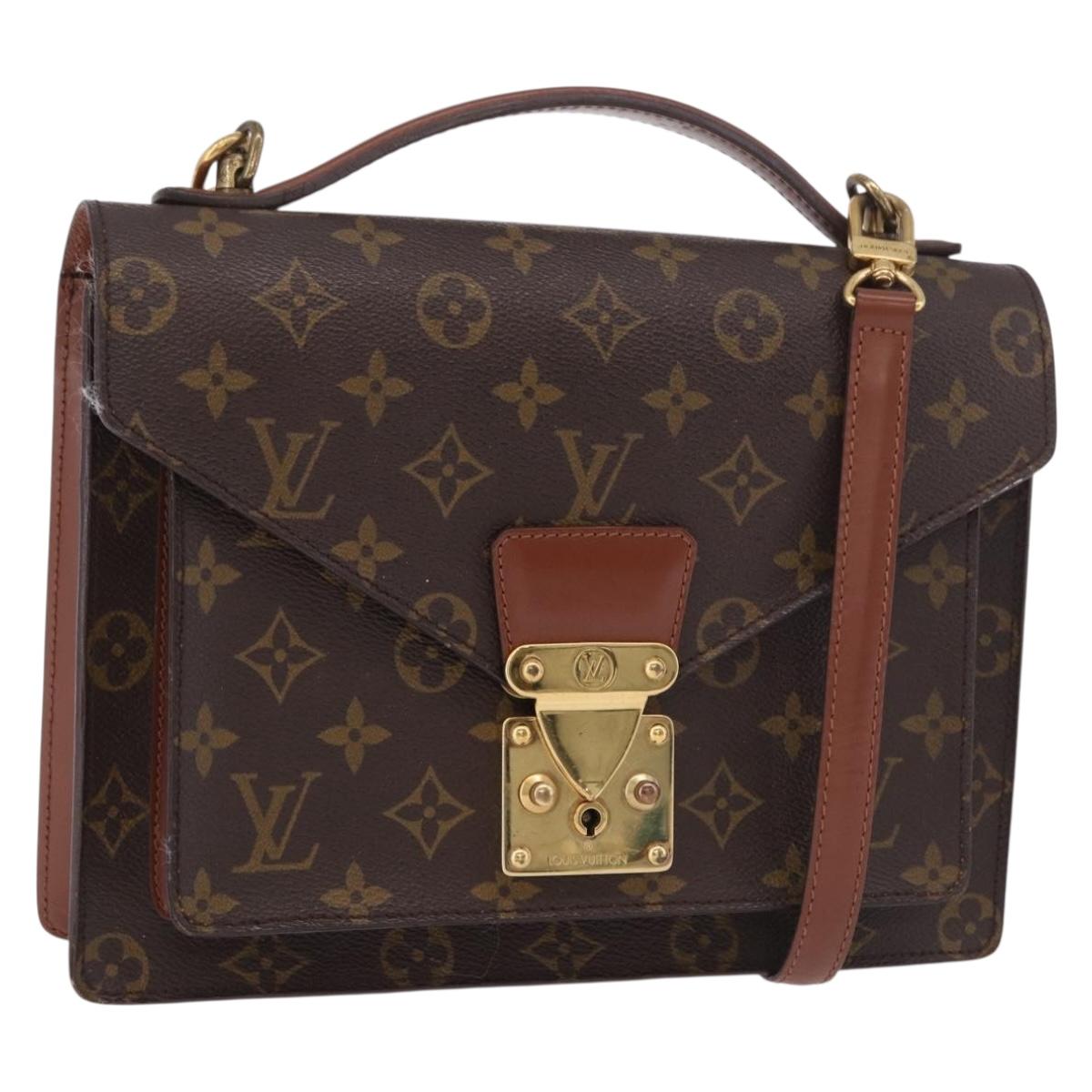 LOUIS VUITTON Monogram Monceau 26 Hand Bag 2way M51187 LV Auth BA13985