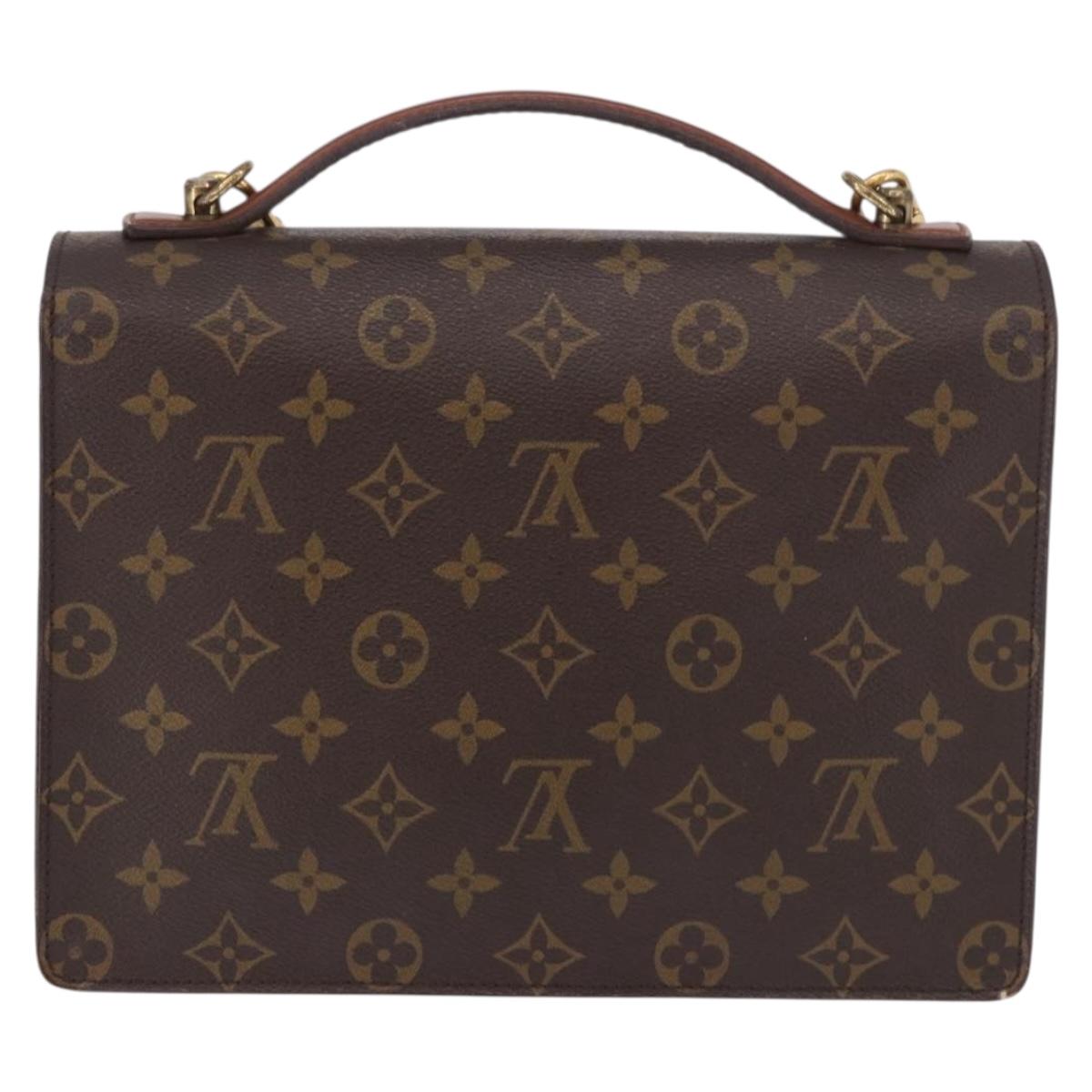 LOUIS VUITTON Monogram Monceau 26 Hand Bag 2way M51187 LV Auth BA13985