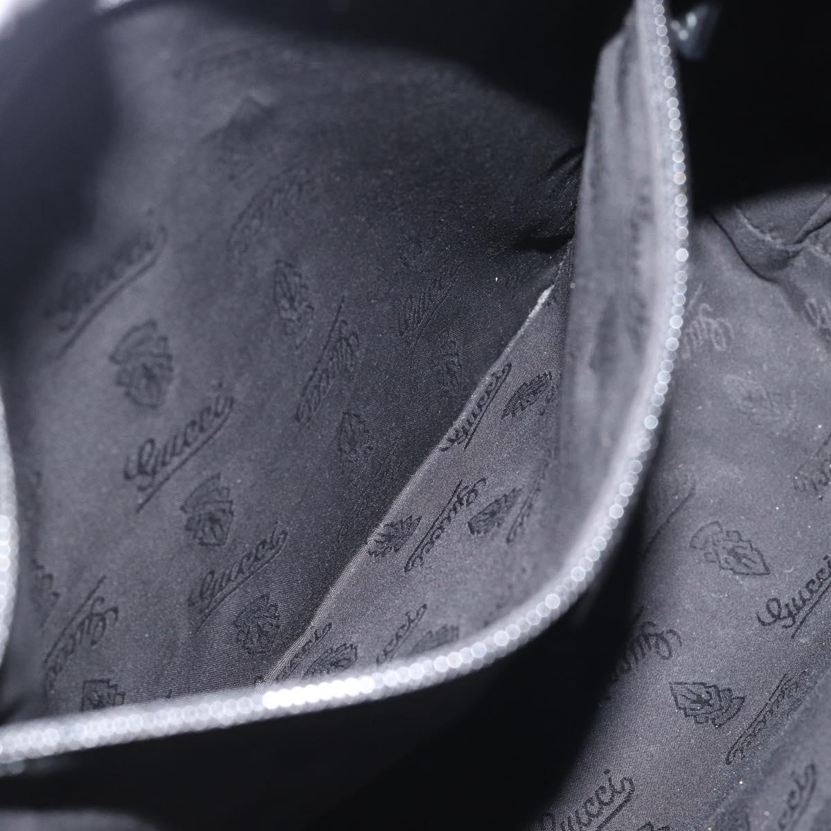 GUCCI GG implementation Tote Bag PVC Leather Black 211137 Auth BA13986A