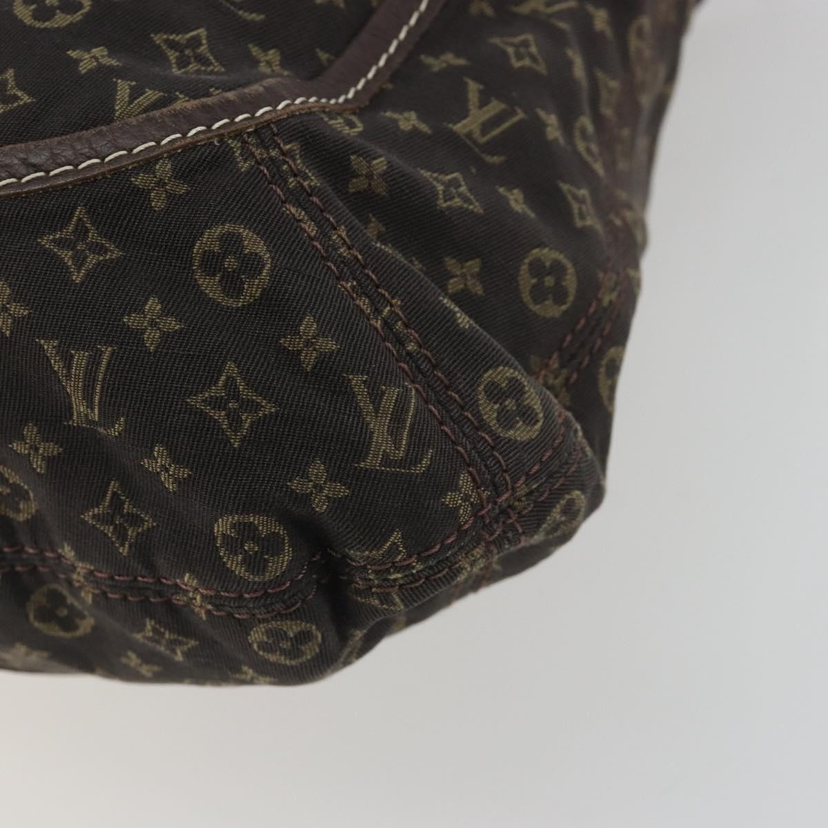 LOUIS VUITTON Monogram Mini Lin Buzasu Anjoul Brown Ebene M95617 LV Auth BA13988