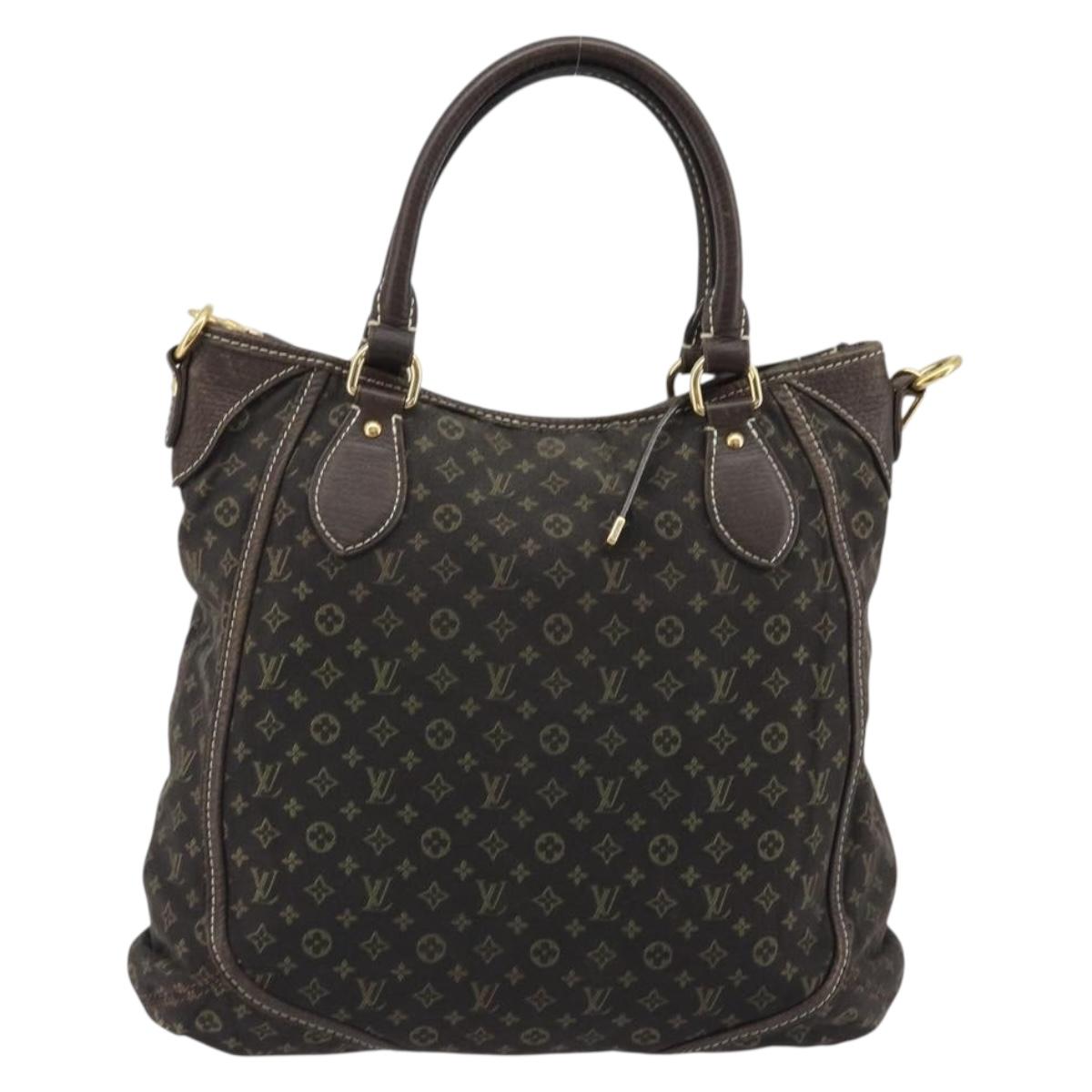 LOUIS VUITTON Monogram Mini Lin Buzasu Anjoul Brown Ebene M95617 LV Auth BA13988