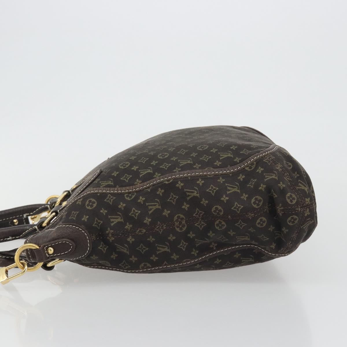 LOUIS VUITTON Monogram Mini Lin Buzasu Anjoul Brown Ebene M95617 LV Auth BA13988