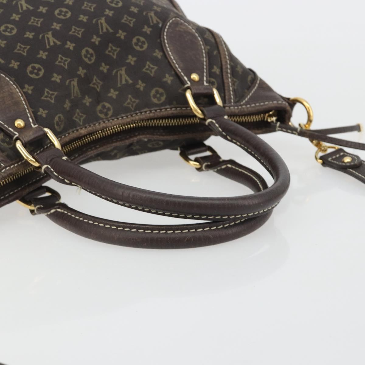 LOUIS VUITTON Monogram Mini Lin Buzasu Anjoul Brown Ebene M95617 LV Auth BA13988