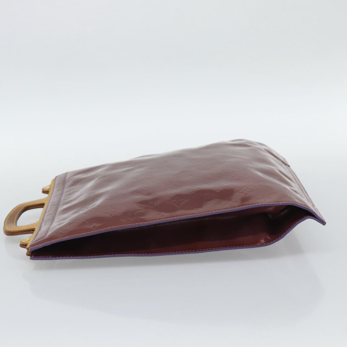 LOUIS VUITTON Vernis Stanton Hand Bag Purple Viole M91079 LV Auth BA13989
