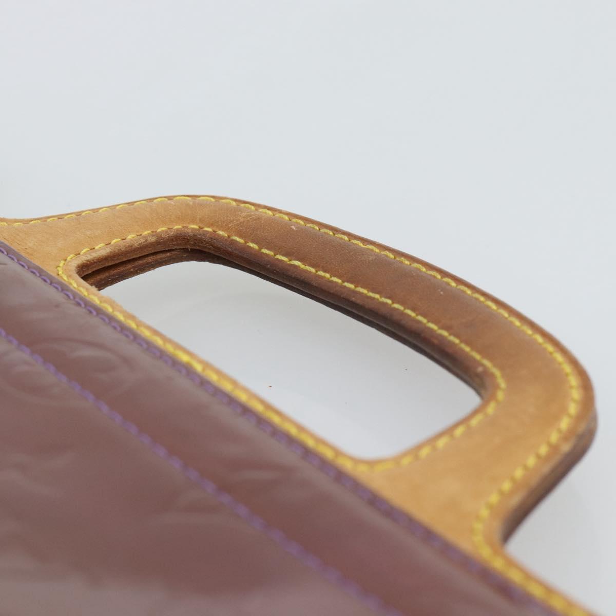 LOUIS VUITTON Vernis Stanton Hand Bag Purple Viole M91079 LV Auth BA13989