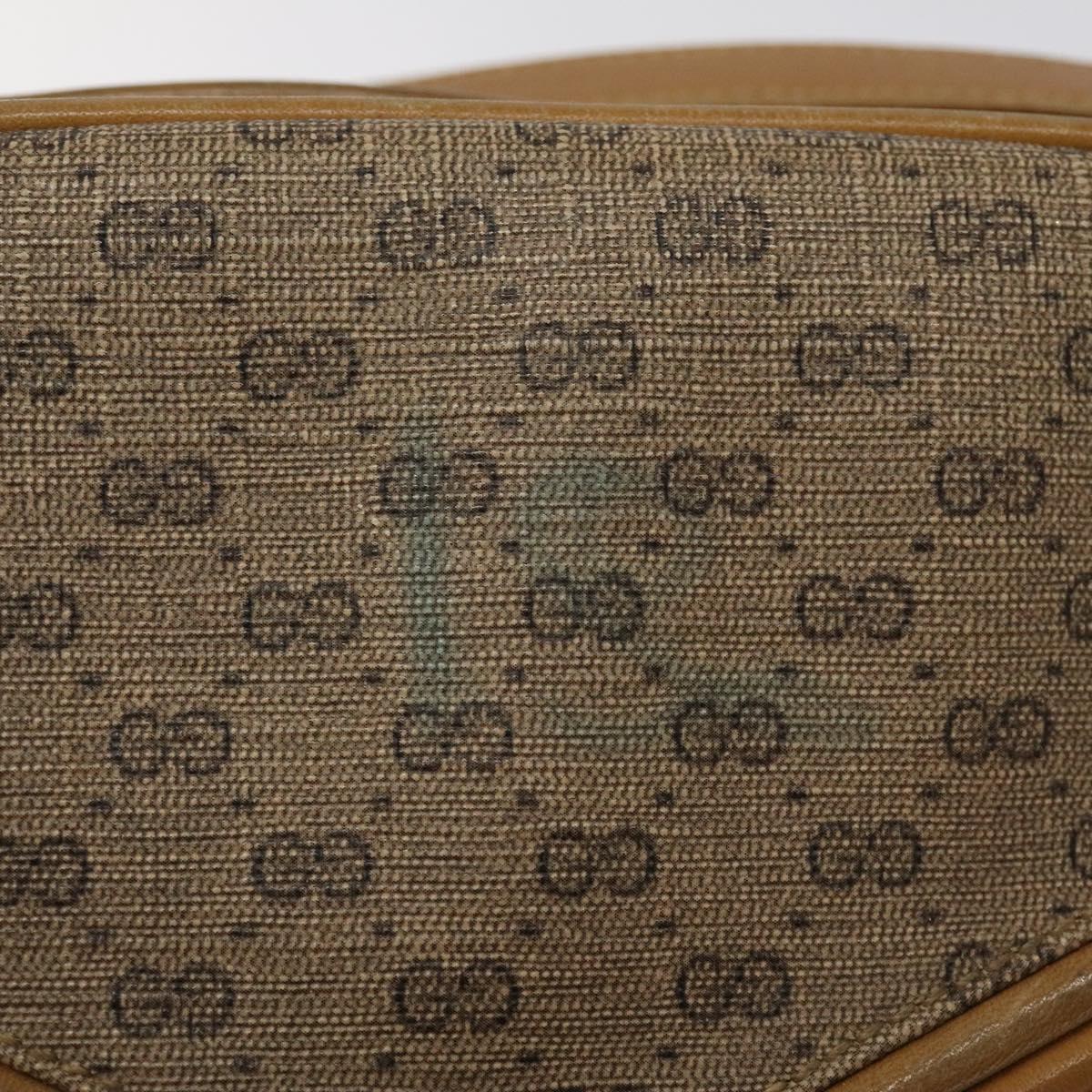 GUCCI Micro GG Supreme Shoulder Bag PVC Beige Auth BA1399