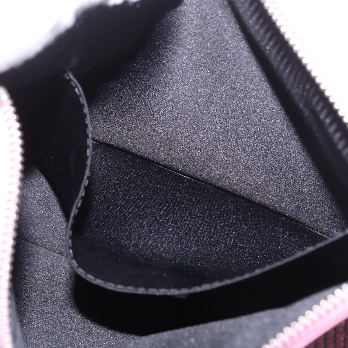 VERSACE Shoulder Bag Leather Pink Silver Auth BA13994A